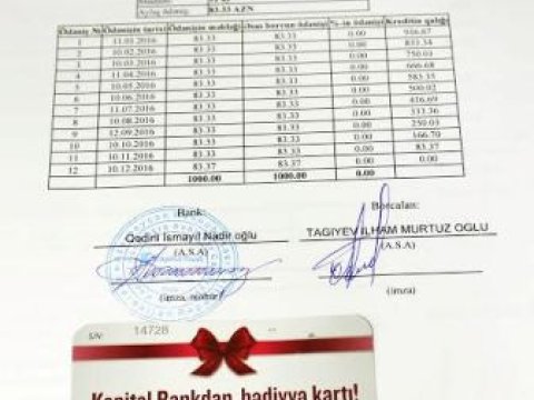 “Kapital Bank” faizsiz kredit verdi