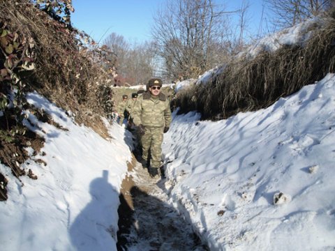 Zakir Həsənov ön cəbhəyə getdi - FOTOLAR