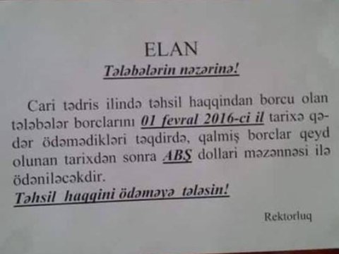 Təfəkkür Universitetində nə baş verir? - Ali məktəbdən təhsilhaqları ilə bağlı AÇIQLAMA