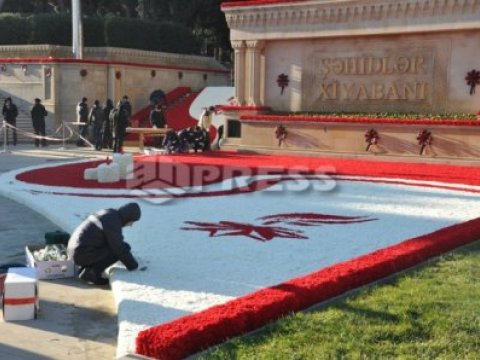 Şəhidlər Xiyabanı 20 Yanvara hazırlanır – FOTOLAR