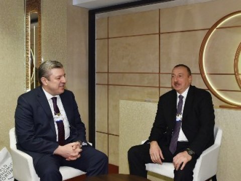 İlham Əliyev Gürcüstanın baş naziri ilə görüşdü 