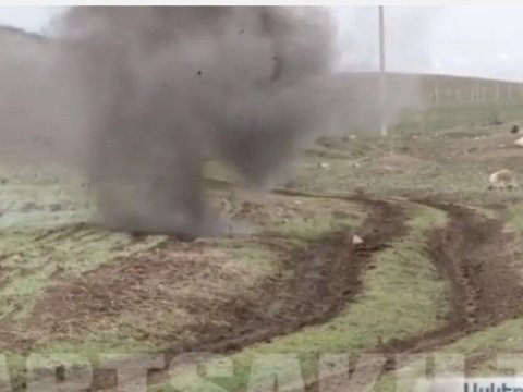 Ermənilər Xocalıdakı partlayışın VİDEOSUNU yaydılar