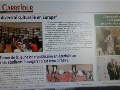Bakıda fransızdilli qəzetin saytı fəaliyyətə başladı