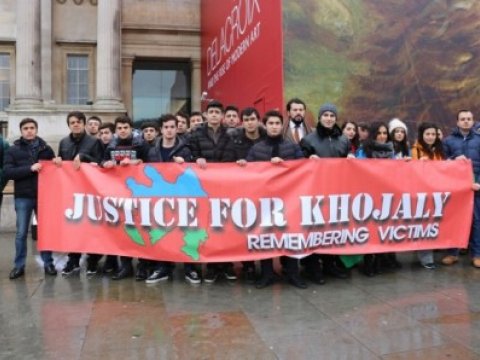 Londonda Xocalı soyqırımı ilə bağlı yürüş keçirilib