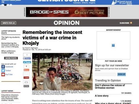 Azərbaycanlı diplomatın məqaləsi ABŞ mətbuatında