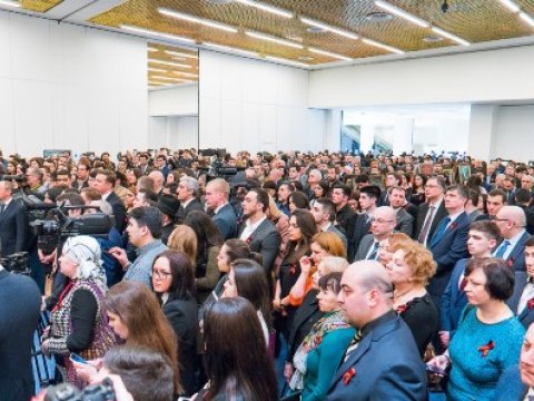 Leyla Əliyeva Moskvada Xocalıdakı dəhşətli gecədən söz açdı - FOTO