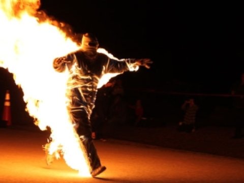  Göygöl sakini özünü yandırıb