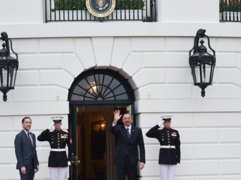 İlham Əliyev Ağ Evdə - FOTOLAR