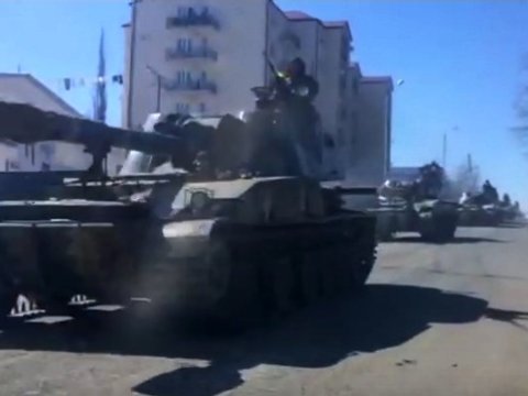 Xankəndində TƏŞVİŞ - Ermənilər tankları səfərbər edirlər - VİDEO