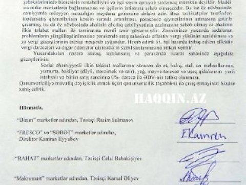 ”Batırıq” - İri mağaza sahibləri nazirə səsləndi 