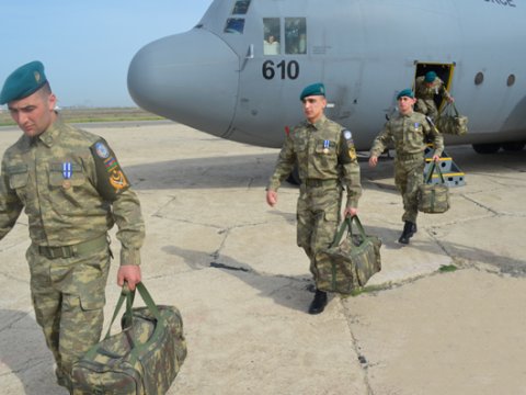 Əfqanıstandakı sülhməramlılarımız geri qayıtdı - FOTO