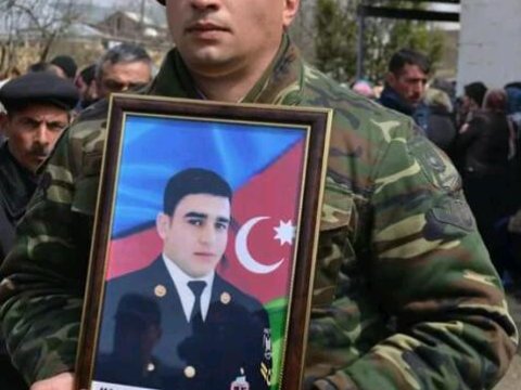 Talış kəndində şəhid olmuş kəşfiyyatçı - FOTOLAR