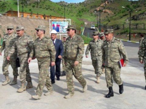 Zakir Həsənov hərbi hissənin açılışında - FOTOLAR