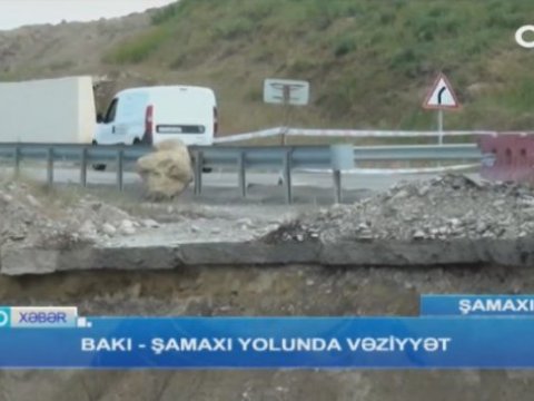 Bakı-Şamaxı yolunda s&uuml;r&uuml;şmə təhl&uuml;kəsi yarandı