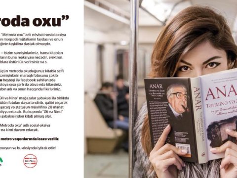 Metroda kitab oxuyanlara hədiyyə qazanmaq şansı