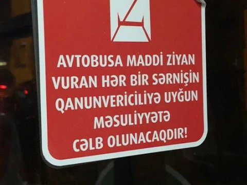 Komfortlu avtobus arzulayan sərnişinlərin “əl işləri” - FOTOLAR