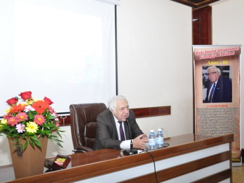 BDU-nun Filologiya fak&uuml;ltəsində&nbsp;Anarın &ldquo;ustad dərsi&rdquo;