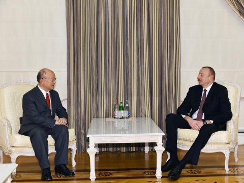 İlham Əliyev Beynəlxalq Atom Enerjisi Agentliyinin baş direktorunu qəbul edib