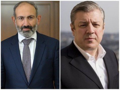 Paşinyan G&uuml;rc&uuml;stanın baş&nbsp;naziri ilə g&ouml;r&uuml;ş&uuml;b