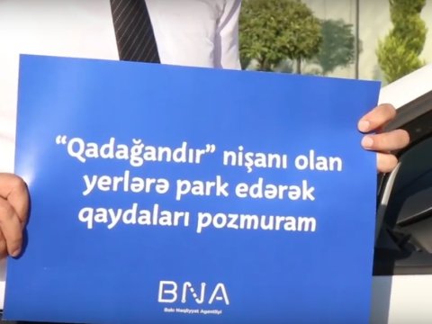Agentlikdən qaydaları pozan s&uuml;r&uuml;c&uuml;lər &uuml;&ccedil;&uuml;n fləşmob - VİDEO