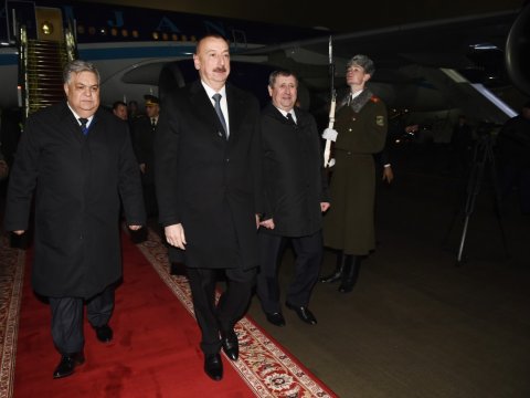 İlham Əliyev Belarusa rəsmi səfər edib - FOTOLAR