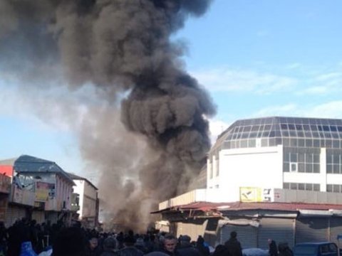 “Diqlas”dakı yanğında 8 yanğınsöndürən, 1 polis xəsarət alıb