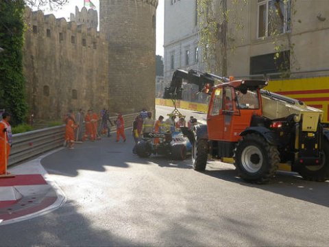 Azərbaycan Qran-Prisində daha bir ağır qəza 