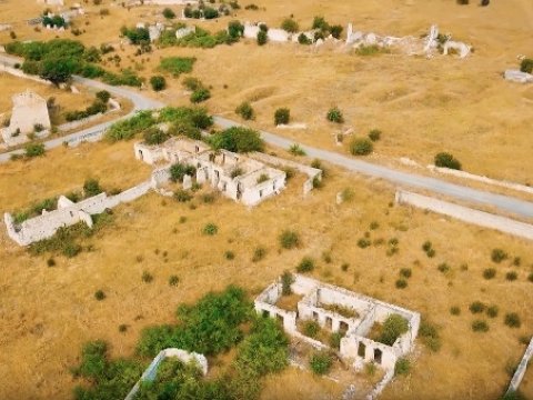 Ermənilər viran qoyduqları Ağdamın ən son şəkillərini yaydılar - FOTOLAR