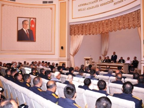 Goranboyda polis işçilərinin peşə bayramı qeyd olunub