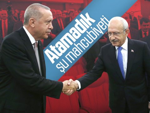 Ərdoğanla Kılıçdaroğlu bir-birinin üzünə baxmadan salamlaşdı