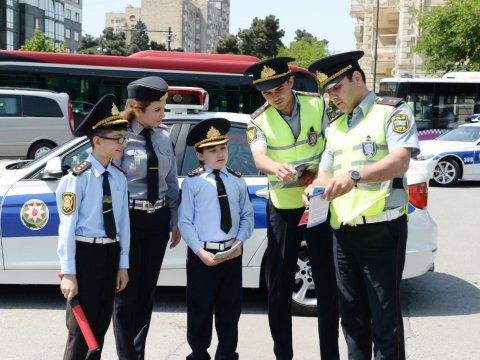 Bakı polisi yeni dərs ilinin başlaması ilə bağlı tədbirə başladı - FOTO