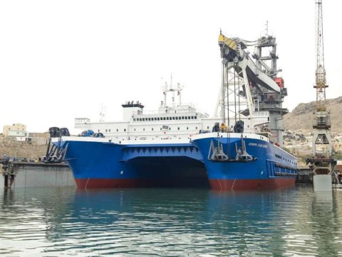 “General Əliağa Şıxlinski” kran gəmisi təmirdən sonra suya buraxılıb