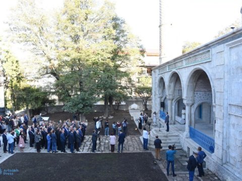Ermənilər tanınmaz hala saldıqları Şuşa məscidinin “açılışını” etdilər - FOTOLAR