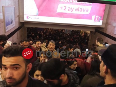 “Gənclik” stansiyasında basabas yarandı - FOTOLAR