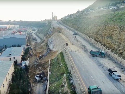 Bibiheybətdəki çökən yol yenidən qurulacaq - LAYİHƏ