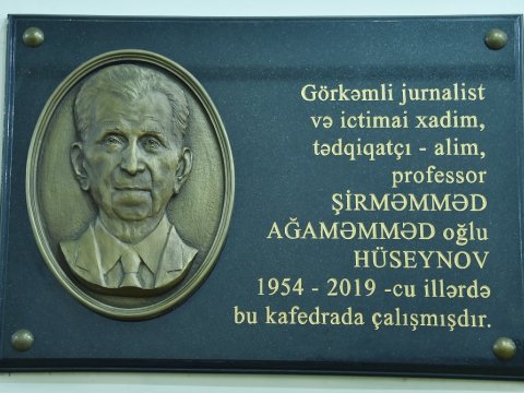 Şirməmməd Hüseynovun barelyefi açıldı - FOTOLAR  