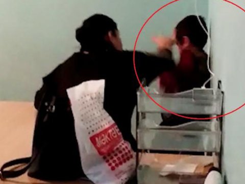 Bakıda uşağı döyən müəllim işdən çıxarıldı - VİDEO