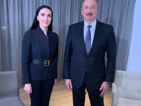 Prezident Davosda “Rossiya 1” telekanalına müsahibə verdi - FOTO