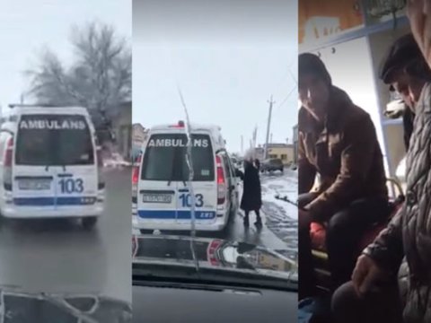 Vətəndaşları təcili yardım maşını ilə seçkiyə aparan baş həkimə şiddətli töhmət verildi - VİDEO