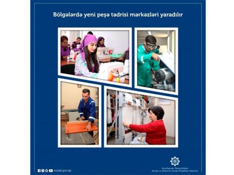 Bölgələrdə yeni peşə tədrisi mərkəzləri yaradılır