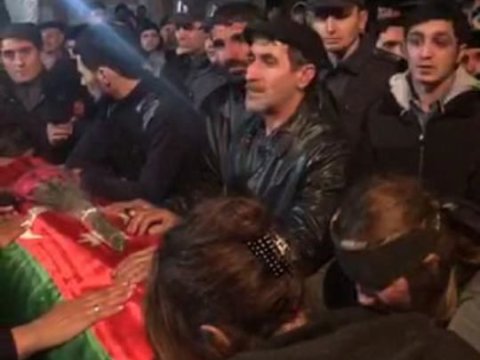 Şəhid İbrahim Vəliyevin cənazəsi  Zərdaba gətirildi -  VİDEO