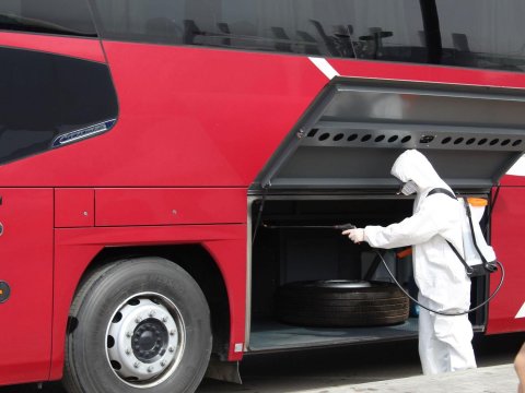 Avtovağzalda hər gün 300-dən çox avtobus dezinfeksiya olunur