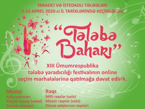 Gənclər “Tələbə baharı”na dəvət olunur