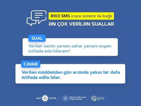 8103-lə bağlı ən çox verilən suallara CAVAB