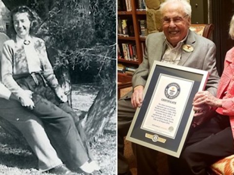 Dünyanın ən yaşlı cütlüyü toylarının 80 illiyini qeyd etdi - FOTO
