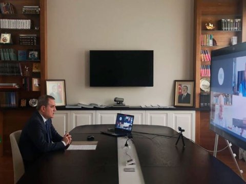 Ceyhun Bayramov İctimai Şuranın üzvləri ilə videokonfrans keçirdi - FOTO