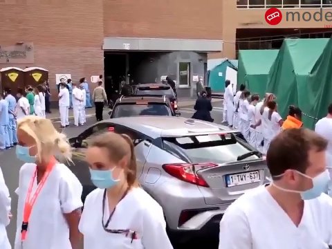 Belçikada həkimlər Baş naziri boykot etdi - VİDEO