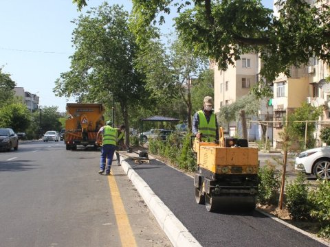 Bakı küçələrində yenidənqurma işləri aparılır - FOTO