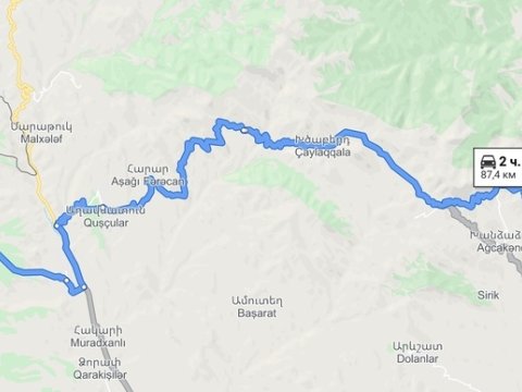 Ermənilər Zəngəzurdan Qarabağa 3-cü yol çəkir – XƏRİTƏ