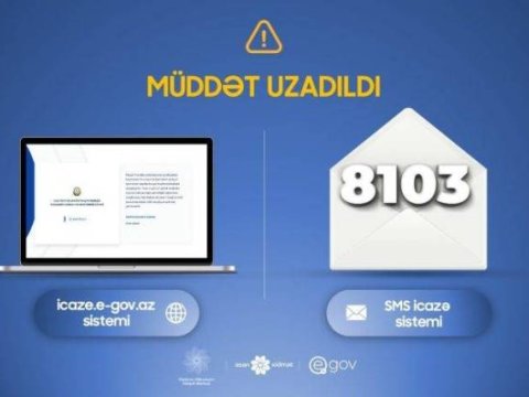 Bu gündən vətəndaşlar evdən SMS xidməti ilə çıxa biləcək